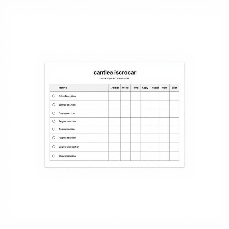 Candidate scorecard template